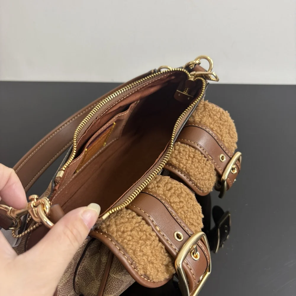 Coach khaki color crossbody bag